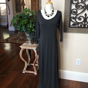 Amour Vert Dark Gray Maxi Dress